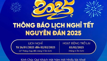 THÔNG BÁO LỊCH NGHỈ TẾT NGUYÊN ĐÁN 2025 🐍