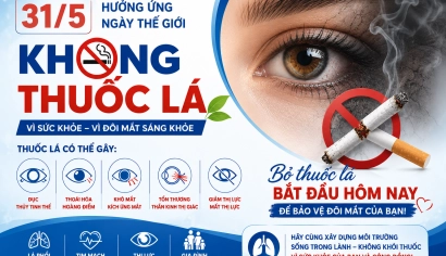 HƯỞNG ỨNG NGÀY THẾ GIỚI KHÔNG THUỐC LÁ 31/5: THUỐC LÁ ÂM THẦM TÀN PHÁ ĐÔI MẮT CỦA BẠN
